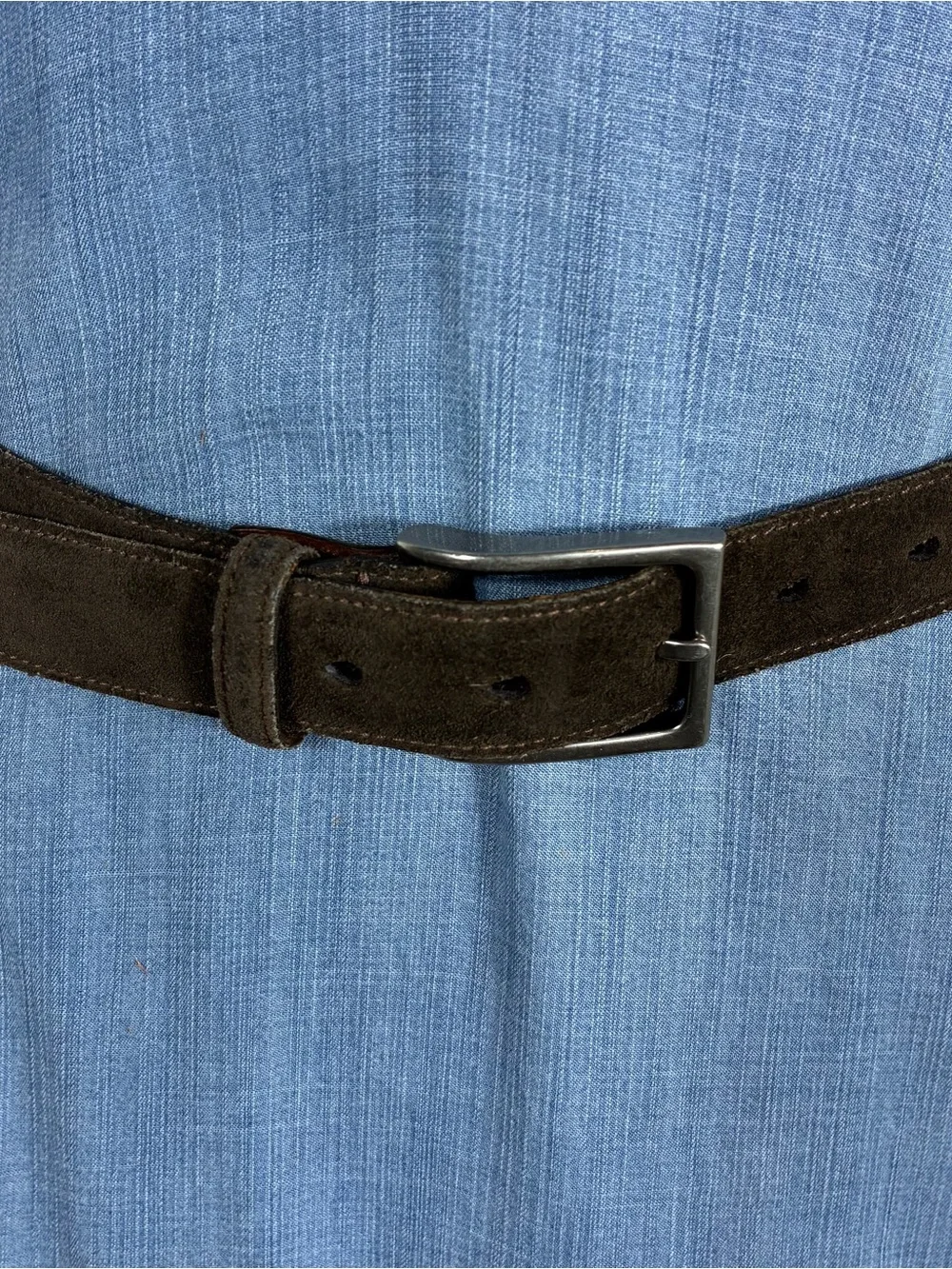 Cole Haan Womens belt leather suede brown sz 34
